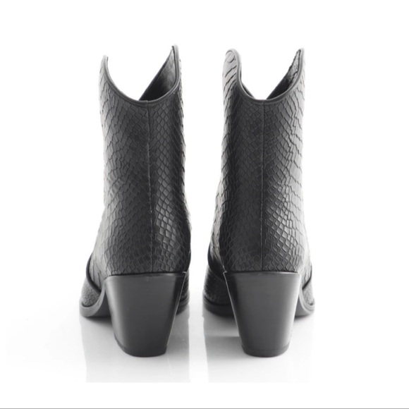 ANINE BING Easton Crocodile Textured Leather Boot With A Western Vibe (LAST ONE) - Picture 16 of 16